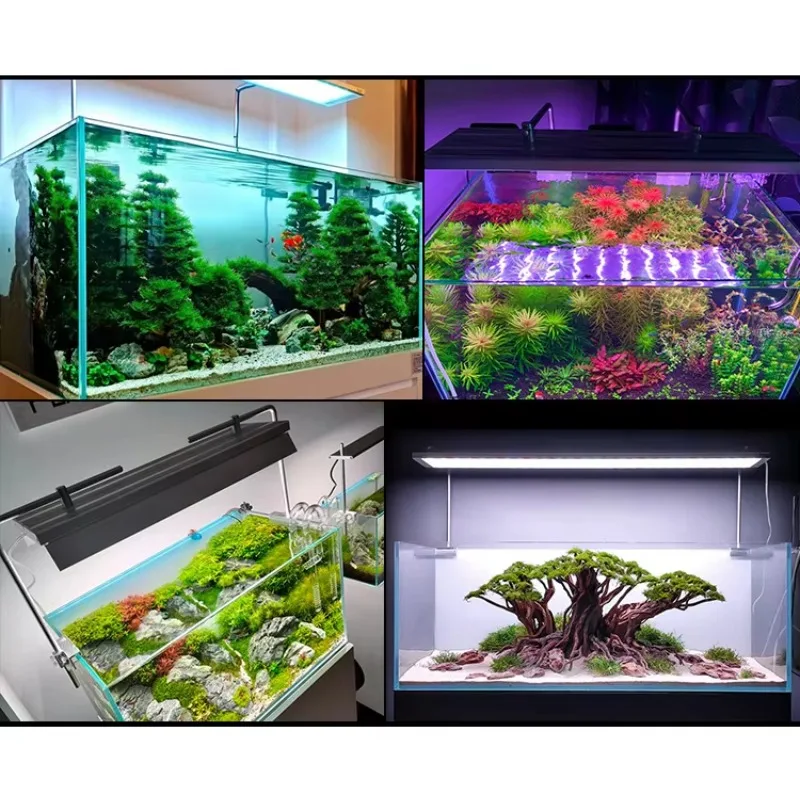 Full Spectrum RGB UV Aquarium Light Dimmable LED Fish Tank Grow Lamp for Aquatic Plants Aluminum Easy Installation view 6