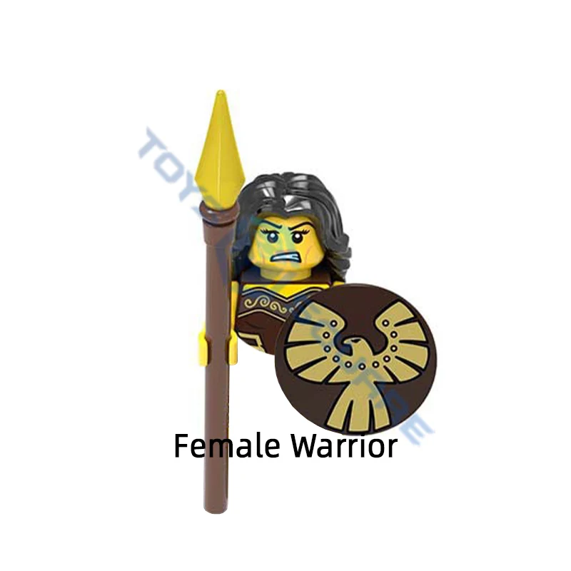 The Medieval Rome Fighters Commander Elf Hunter Female Highland Warrior Witch Elves Model Blocks MOC Bricks Set Gifts Toys X0137