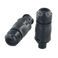 Waterproof IP68 3 Pin AC Socket Female + Male Compatible with 10 13mm Cable Diameter for Inverter Applications