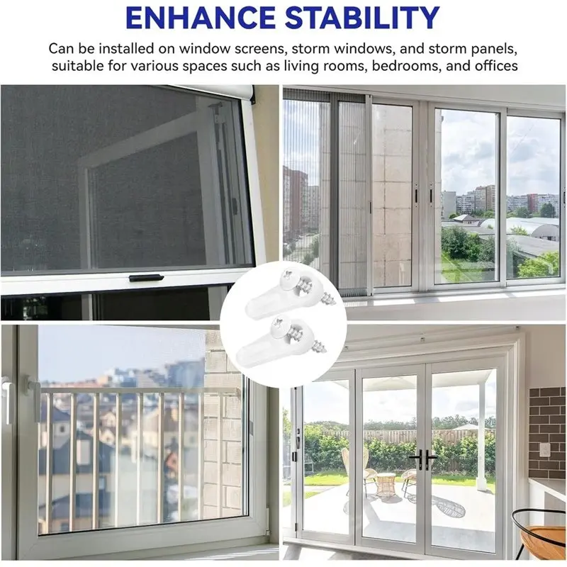 T19C 40 Pack Window Screen Clips,Window Screen Retainer Clips With Screws, Window Screen Holder Clips For Securing Window