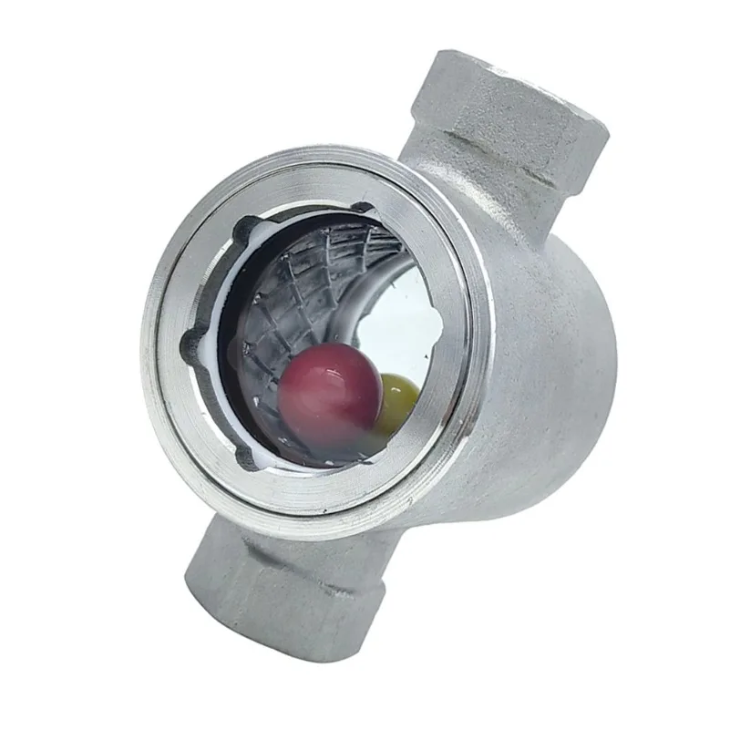 

1/4" 3/8" 1/2" 3/4" 1" 1-1/2" 2" BSPT Female 304 Stainless Window Sight Glass Flow Indicator With Float
