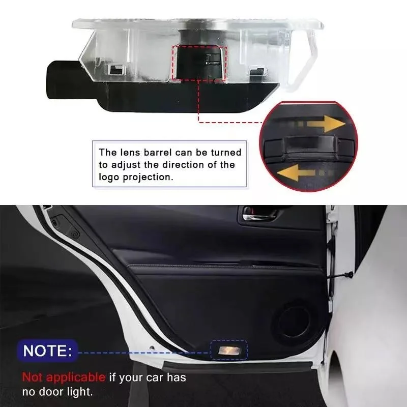 2pcs Car Logo Projector Door Decorative Light For Maserati Ghibili Quattroporte GranTurismo GranCabrio Levante On The Floor