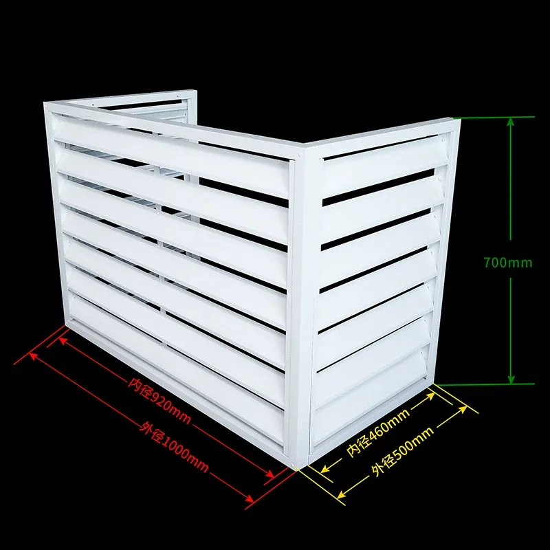 1pcs Aluminum alloy air conditioner outer machine louvers grille fence, protective cover decorative fence