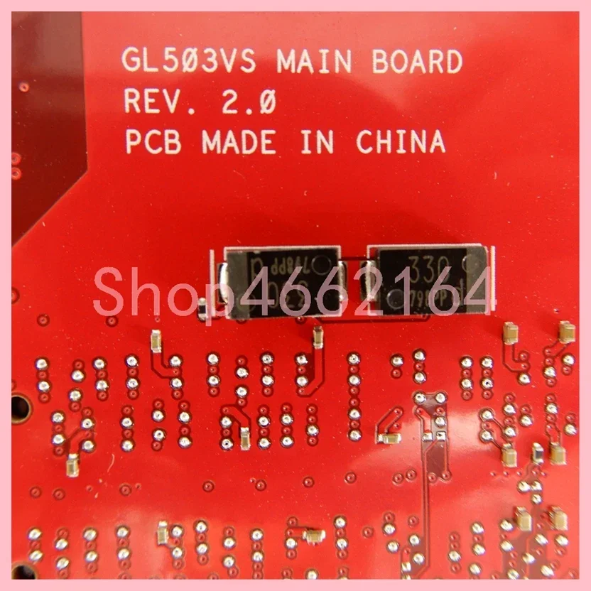 Imagem -04 - com I57300hq I7-7700hq Cpu Gtx1070-v8g Gpu Placa-mãe para Laptop Asus Rog Fx503 Fx503v Gl503 Gl503v Gl503vs Gl503vs