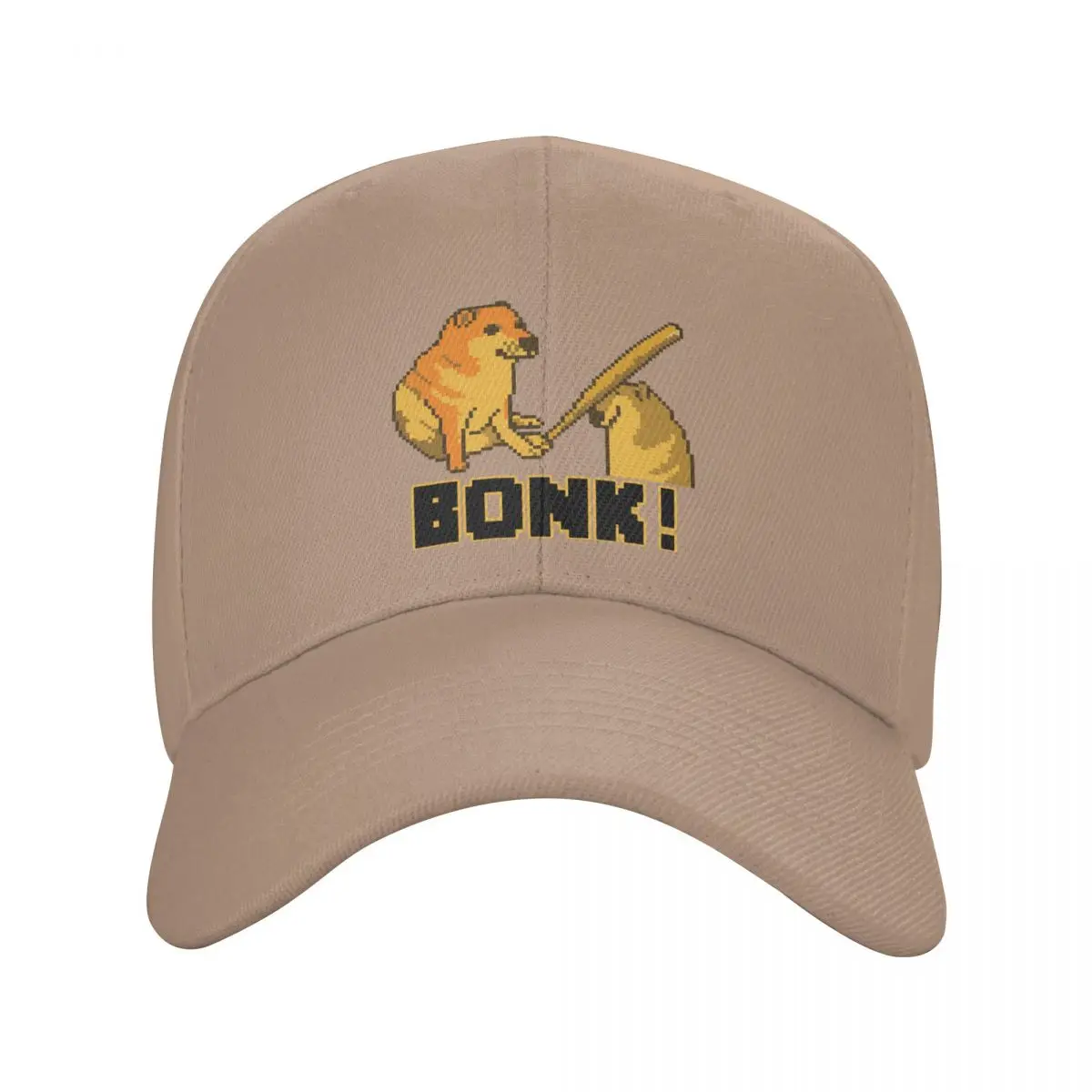 Classic Unisex Cheems Bonk Meme Pixel Art Baseball Cap Adult Shiba Inu Dog Adjustable Dad Hat Women Men Hip Hop Snapback Caps