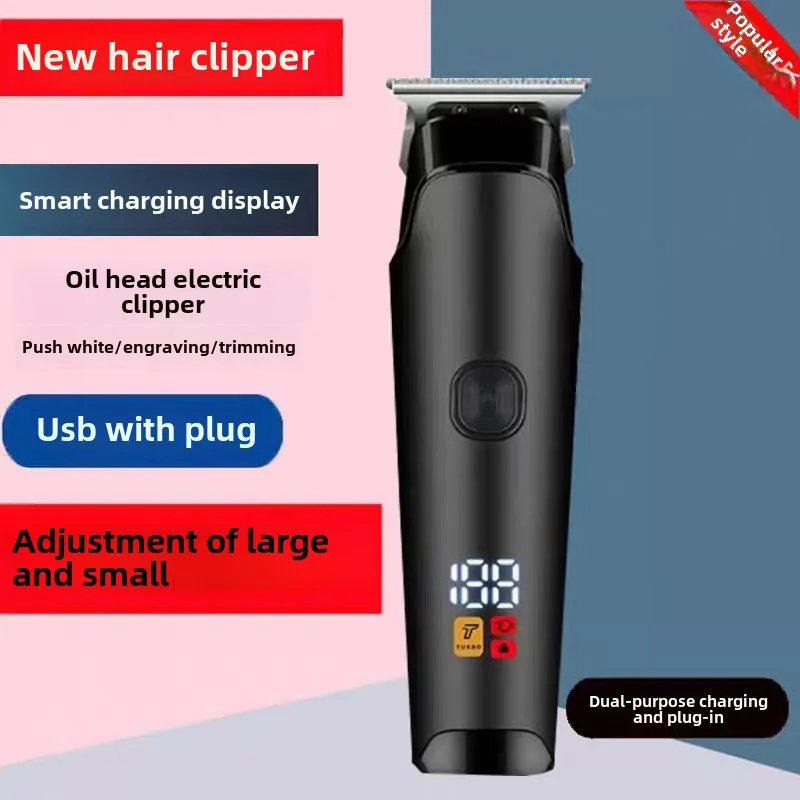 

High Power Hair Clipper LCD Display Cordless Hair Clipper Rechargeable Hair Trimmer Multi-Functional Men's Electric Hair Clipper