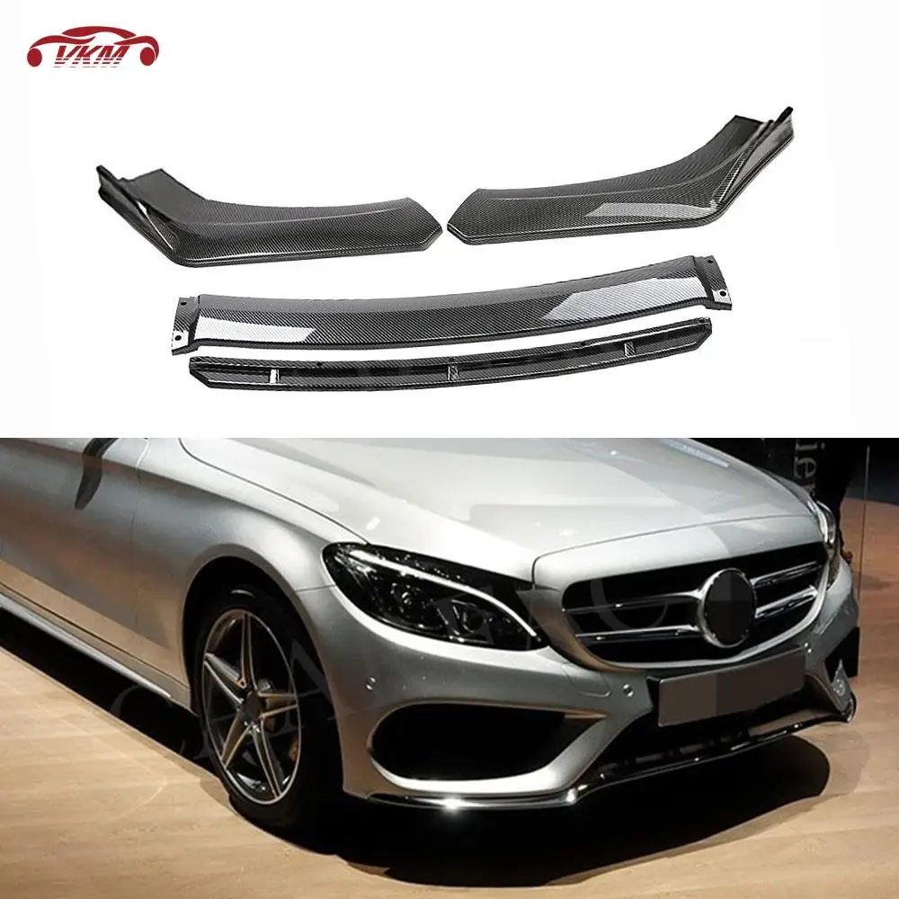 

ABS Front Bumper Spoiler Lip for BMW for Benz for Audi for VW Lower Body Kit Splitter Cover Preventing Scratches Universal car