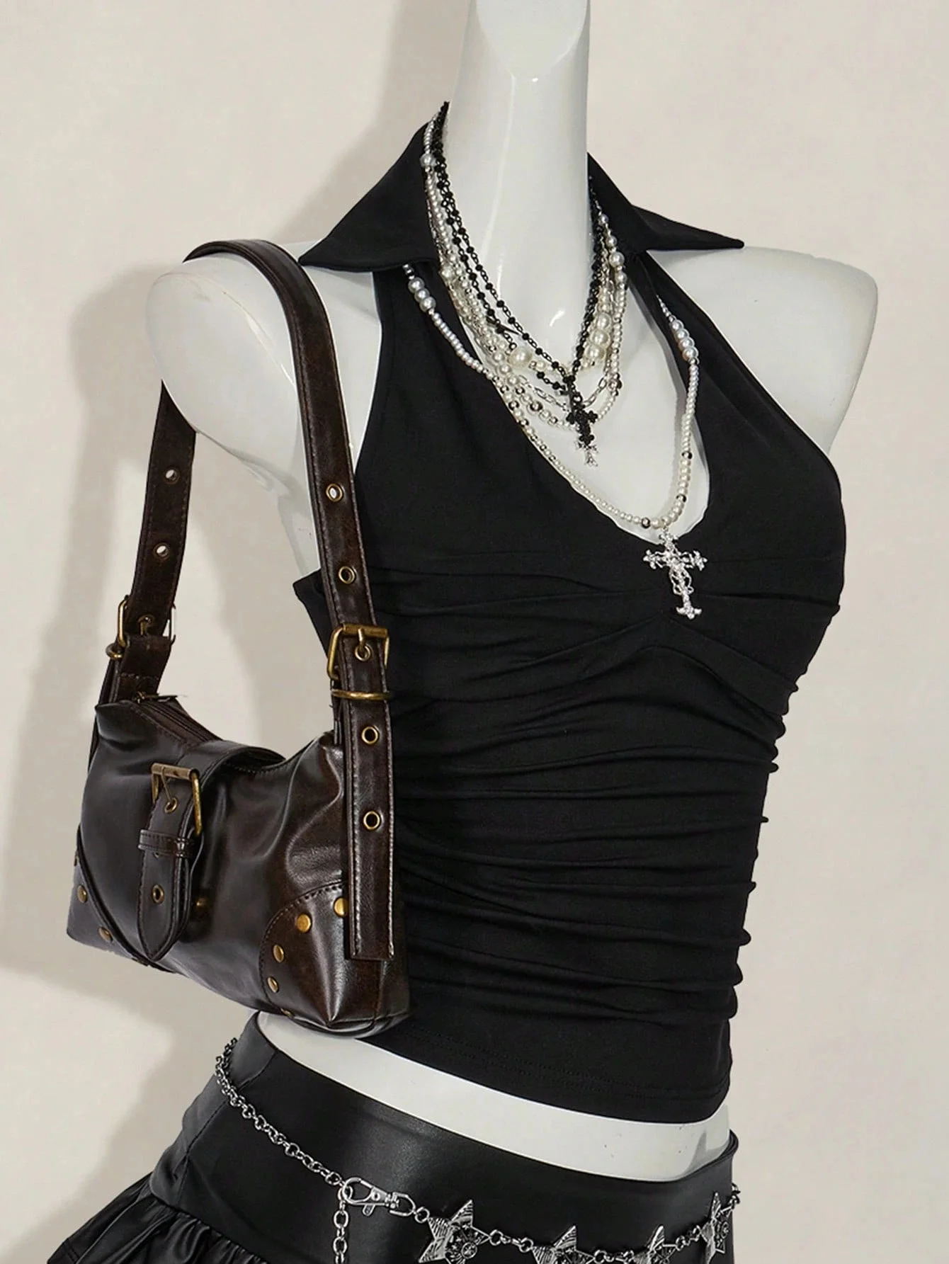 شارع العليا الرسن Y2k القوطي الشرير 90s عارية الذراعين جماليات خمر Harajuku مثير سليم المحاصيل الأعلى الصيف الساخن فتاة شيك الجرونج ايمو المحملة