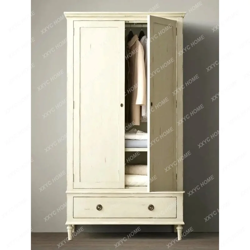 XX country solid wood wardrobe retro two-door locker