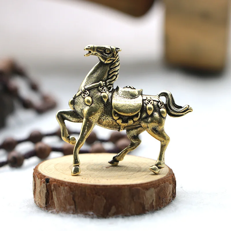 1 Piece of Brass Get Rich Immediately Retro Accessories Immediately Successful Bronze Horse Small Pendant