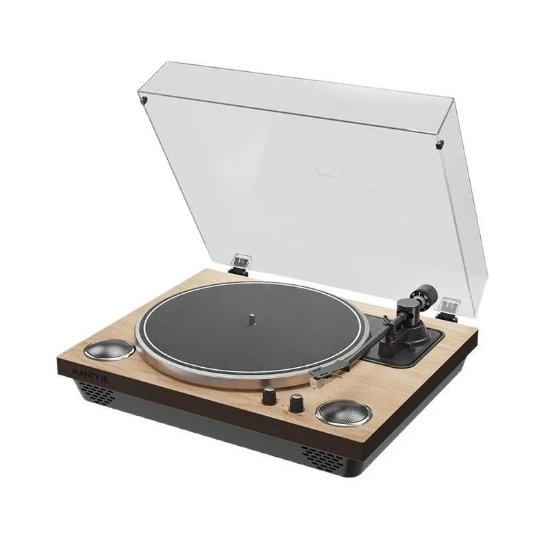 

Vinyl record player MANTY wooden retro phonograph bluetooth speaker film stereo