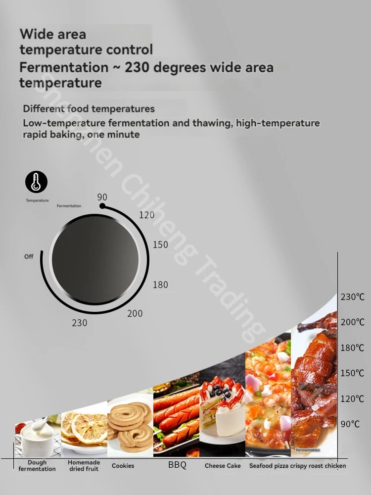 Horno eléctrico multifuncional de gran capacidad para el hogar, máquina de desayuno de cuatro capas, 40L