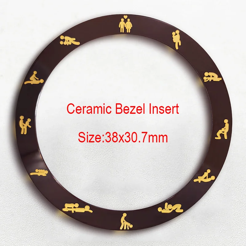 โมด 38*30.7 มม.ขอบเซรามิคส่วนหนึ่งแหวนสำหรับ SKX007 SKX009 SKX171 SRPD ซีมาสเตอร์ GMT นาฬิกา NH35 การเคลื่อนไหวนาฬิกาอะไหล่