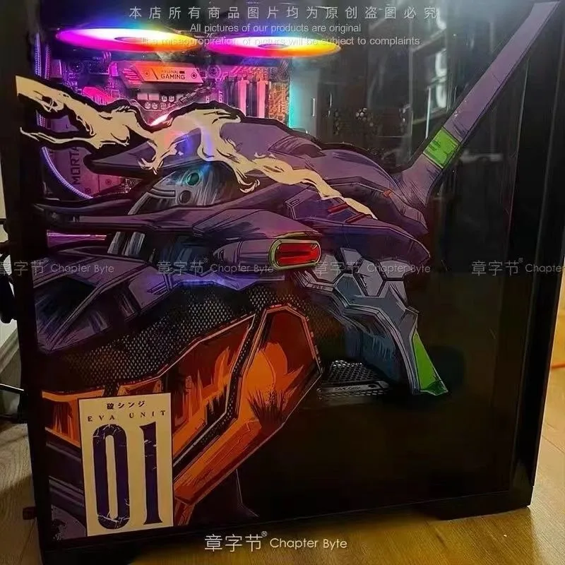 أنيمي الكمبيوتر المضيف ملصق الديكور النيون نشأة Evangelion Asuka ملصقات جسم السيارة الكرتون إيفا محمول ملصق مضاد للمياه