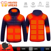 19 Areas Heated Jacket Men Motorcycle Jacket Winter Warm USB Heating Jackets Thermal Clothes Hunting Vest Heating Jacket Hiking