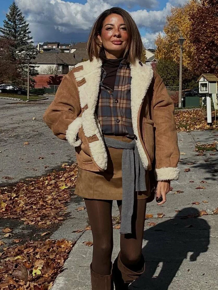 

Женская модная повседневная двусторонняя одежда, женская теплая куртка с воротником-стойкой и длинными рукавами, удобная верхняя одежда для отдыха