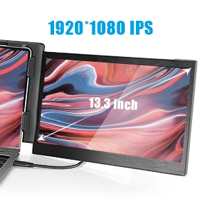 H1 Plus Monitor-Bildschirm-Extender, Dual-Laptop-Monitor-Bildschirm für Laptops, tragbarer erweiterter Laptop-Bildschirm
