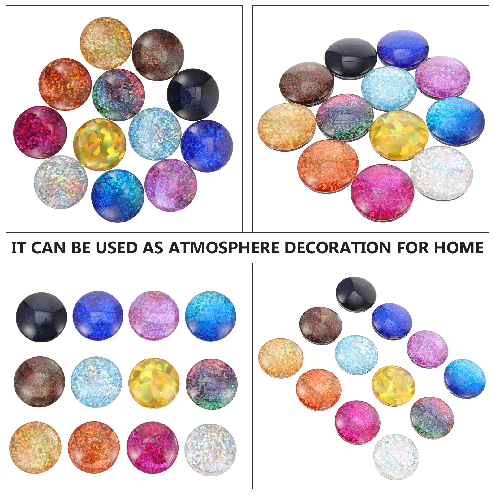 

12 Pcs Fridge Magnet Sequins Kitchen Magnets Decoration Whiteboard Magnetic Sticker Refrigerator Add Back Decals Glass