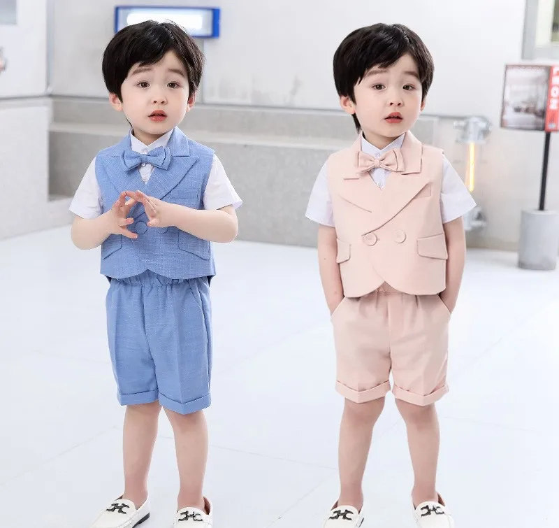 

Roupa infantil pra menino/Летний Комплект из 3-х предметов для мальчиков/Одежда для мальчиков с цветами/Детская вечерние для дня рождения 3417B