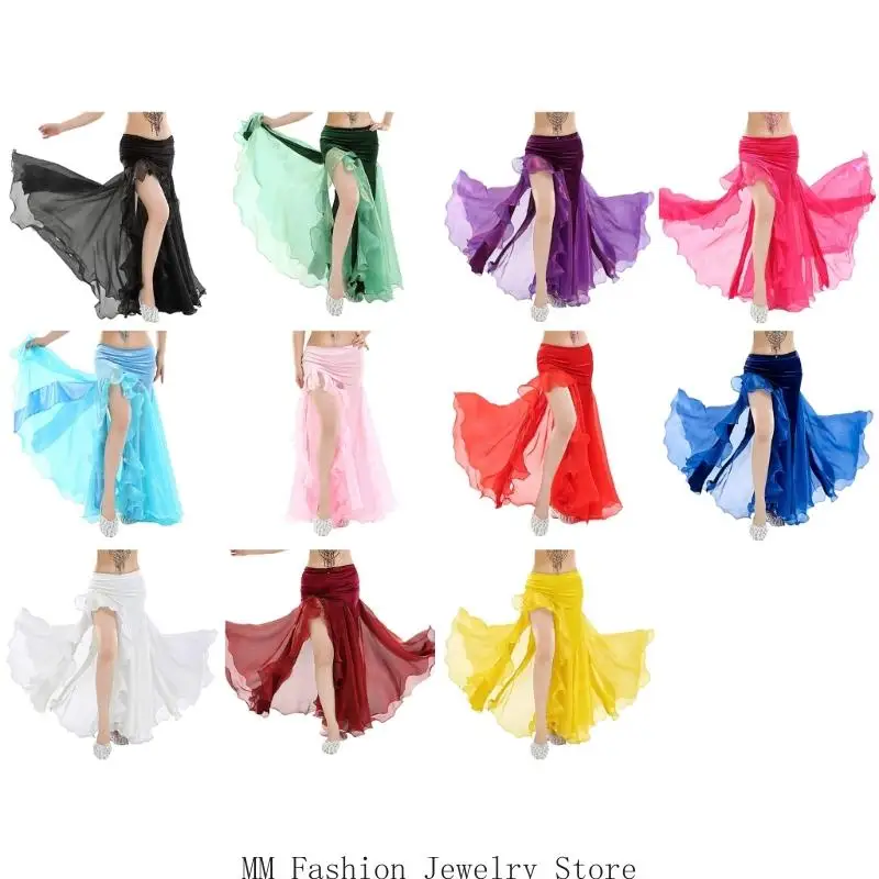 

Юбка с одним разрезом и приталенной талией. Элегантная деталь с волнистым подолом для выступлений танцоров D0UB