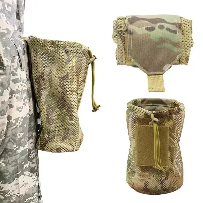 Tactical Molle Folding Storage Bag Drawstring Magazine Utility Bag Camping Medical Hunting Bag