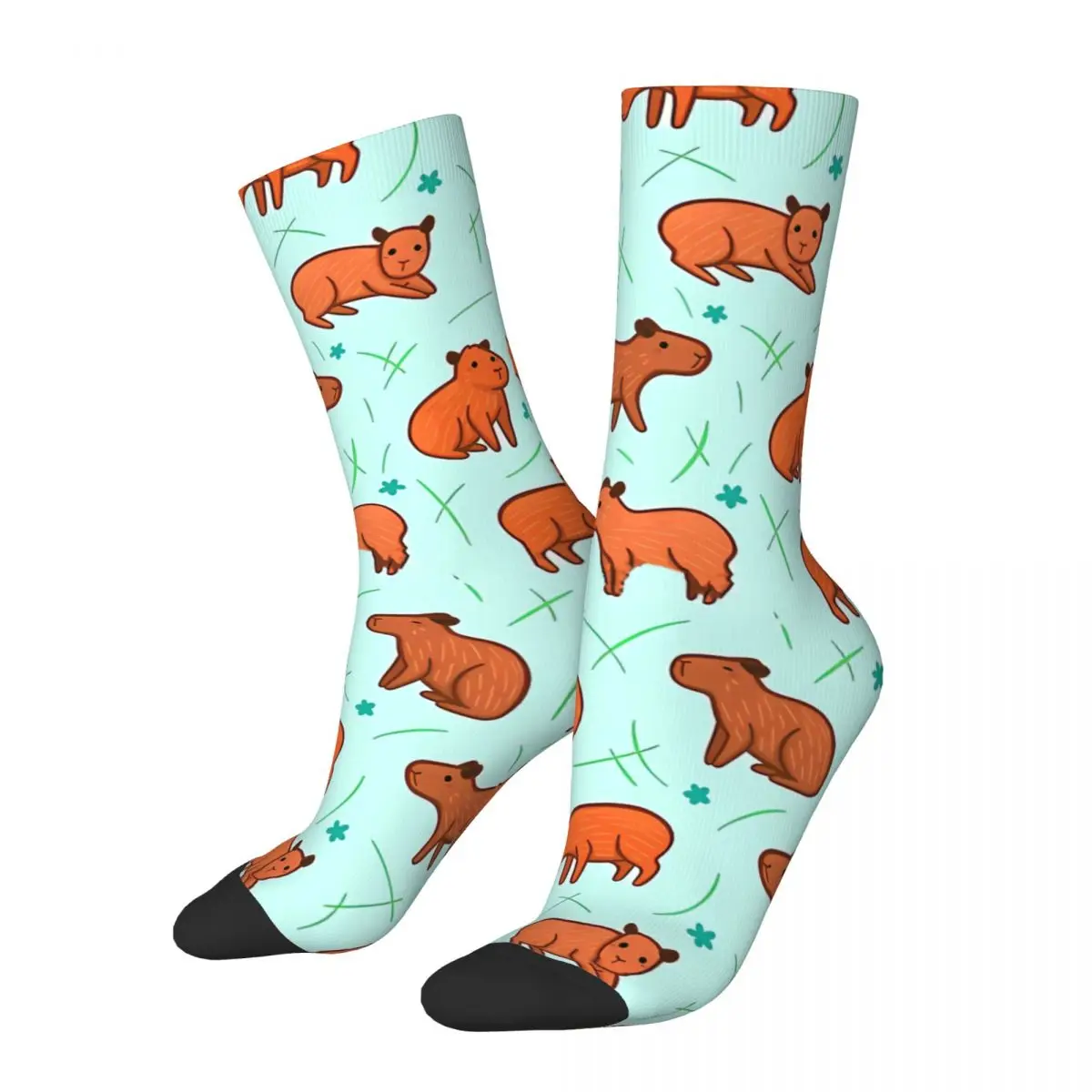 

Grass Pattern Capybara Socks Sports 3D Print Boy Girls Mid-calf Sock