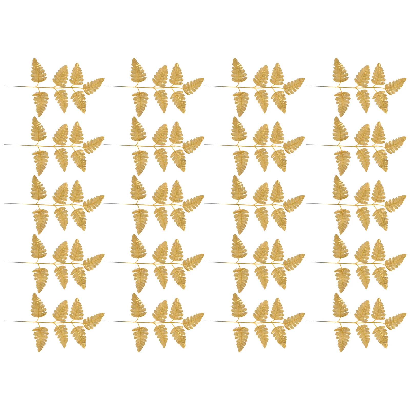 

20pcs Wedding Leaves Artificial Floral Ornament Picks Wedding Decors Home Decor Party Supplies Artificial Leaves Picks Golden