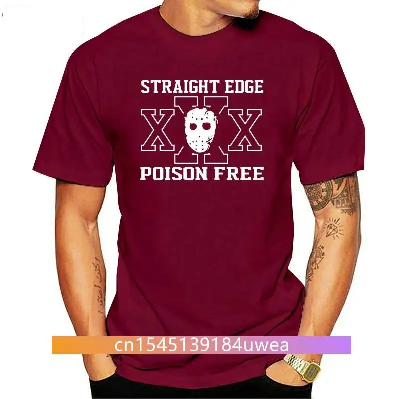 

FPACENew 2021 2021 Short Sleeve Casual Straight Edge XXX T Shirt Hardcore Punk Hard Core No Drugs sXe Top Tee 100% Cotton Shirt