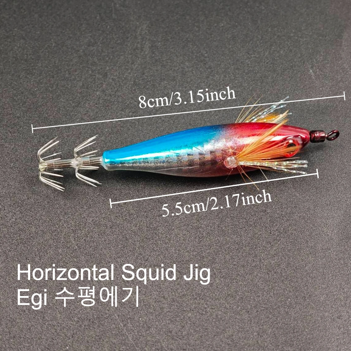 6pcs UV Horizontal Squid Jig Egi Set 8cmLuminous Wood Shrimp Fishing Lure Glow Cuttlefish Octopus Jig Saltwater Tackle Set view 4