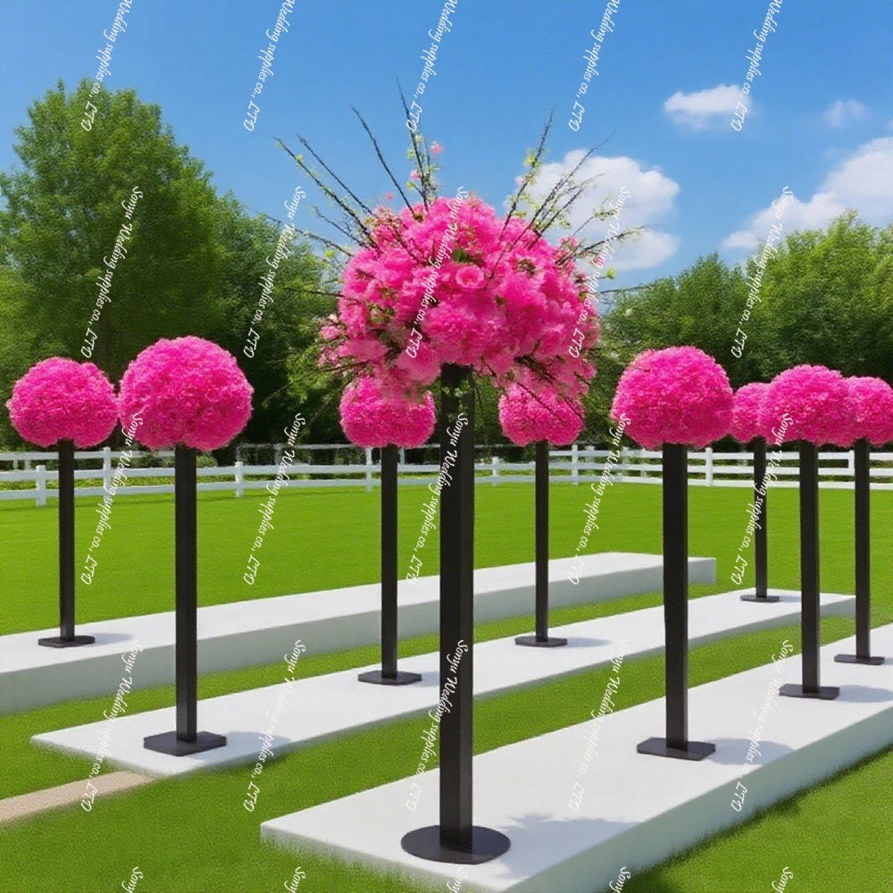 10pcs 60-114cm f40 Black Metal Arch Wedding Backdrop  flower Plinth stand Rectangular Frame Wedding Backdrop Stand centerpiece