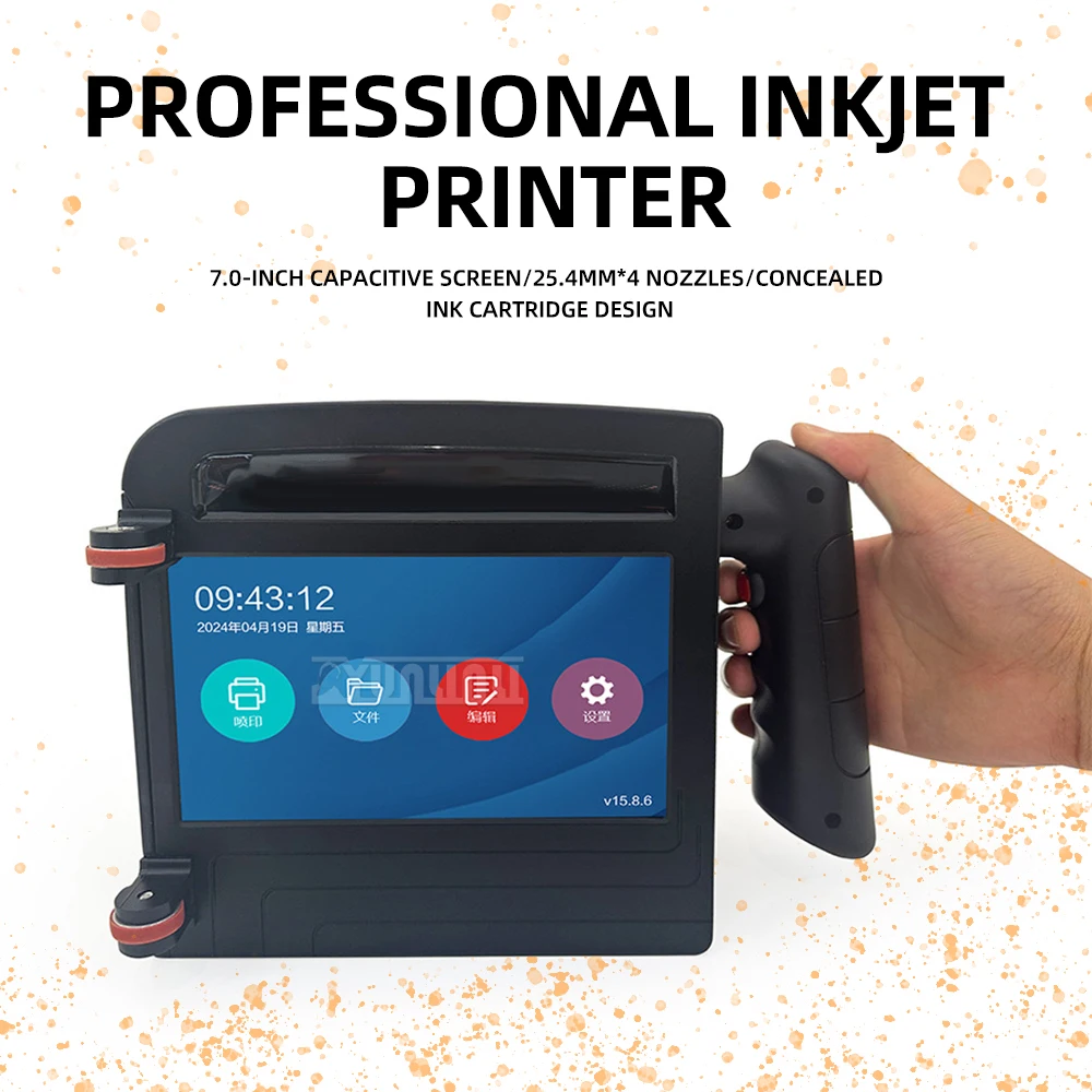 Smart Handheld 4-Head Coding Machine, Large Font Carton Printing Handheld Coder
