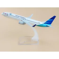 16cm Alloy Metal Air Garuda Indonesia Airlines Plane Model Boeing 737 B737 PK-GEH Airways Airplane Model Aircraft Mode