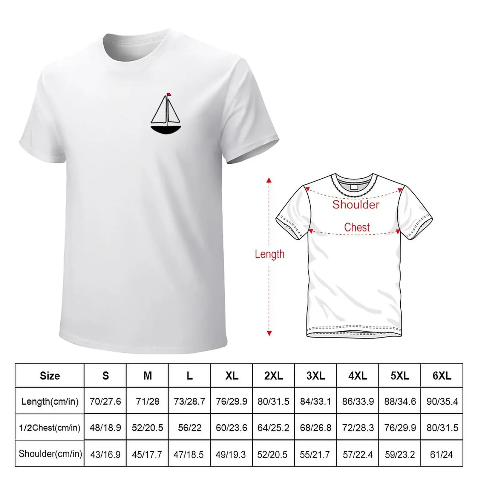 Simple Sailboat T-Shirt oversizeds animal prinfor boys cute tops men clothings