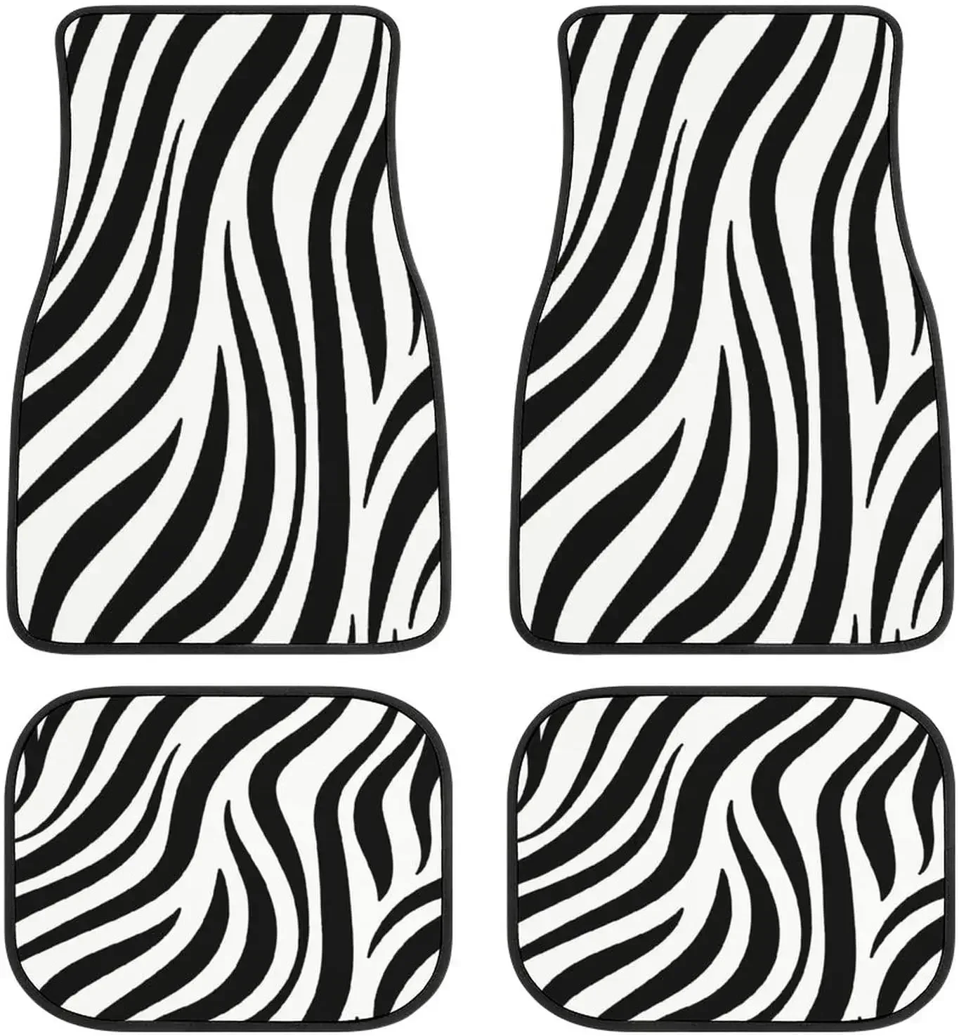 

Alfombras Coche Con Textura Rayas Cebra Negra, Alfombrillas Coche Ajuste Universal, Alfombra Coche Suave E Непроницаемый A L