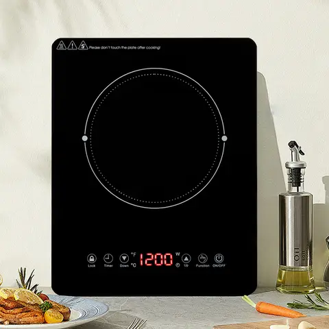 Portable Induction Cooktop, 1800W Single Burner Cooker with Touch Control, Electric Stove, Countertop Cooking for Home Kitchen