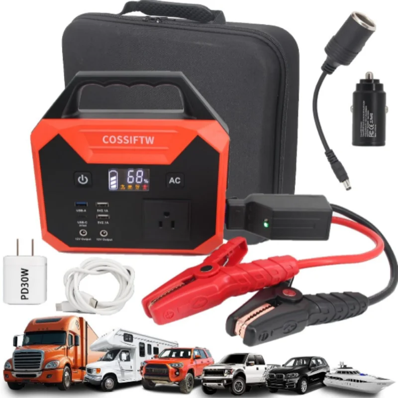 10000A Jump Starter 200W Portable Car Battery Starter with 130Wh Power Bank – PD 60W Two-Way Fast Charging Apply for All Cars