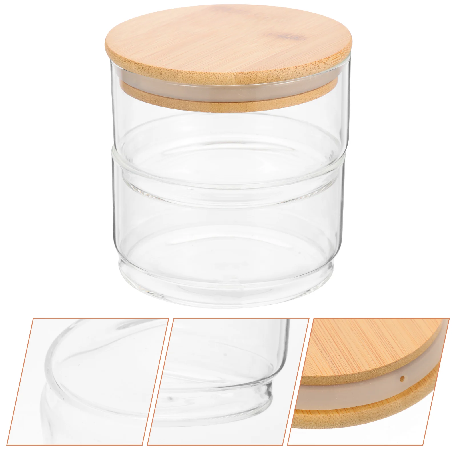

Food Jar Sealed Can Combination Flour Kitchen Canisters Storage Jars Glass with Lid Container