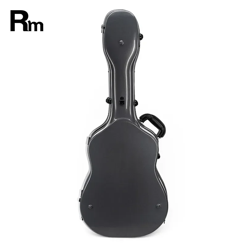 RPAS-D-silver High Grade ABS Hard Case for Folk Acoustic Guitar Anti Collision and Anti Compression Protective Shell