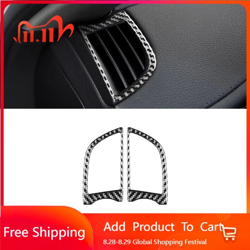 

Interior Stickers For Porsche Panamera 2010-2016 Carbon Fiber Car Dashboard Air Outlet Decorative Sticker Trim Interior Modifica