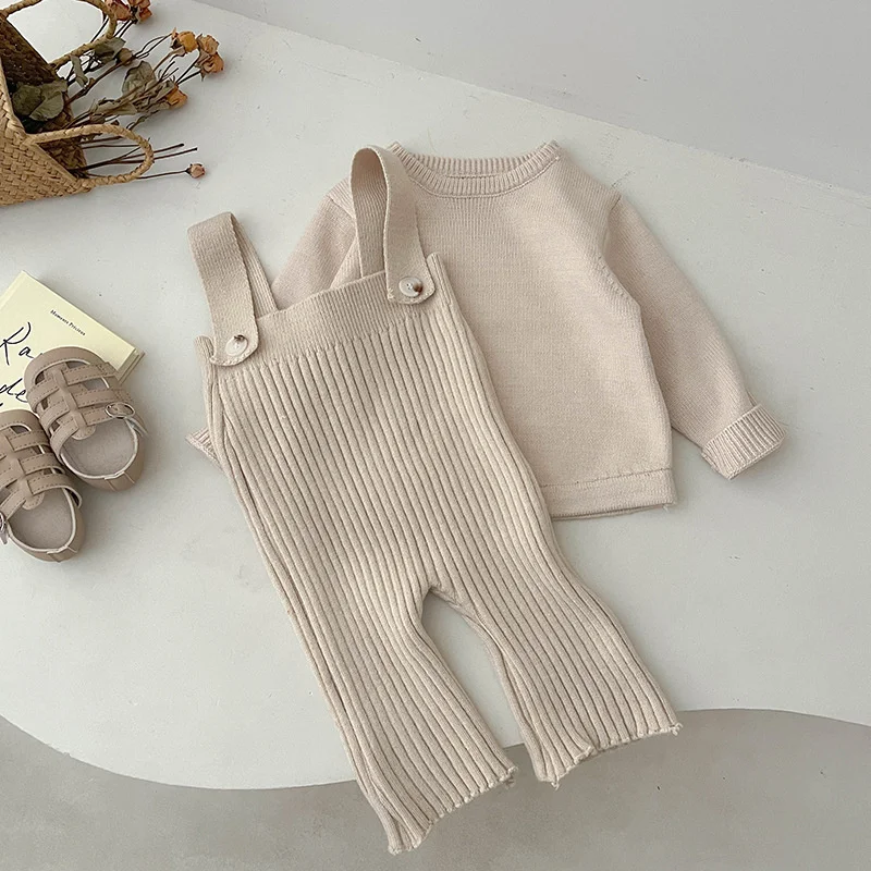 Baby Boys Girls Knitted Pants Children Casual Fashion Jumpsuits Kids Autumn Spring Trousers 2024 New Infant Clothing 0-3 Years