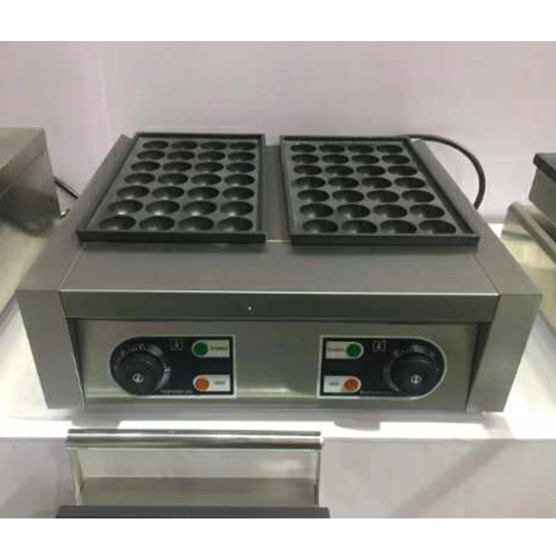 HT-56 Electric Takoyaki Maker Commercial Takoyaki Machine Non Stick Double Baking Pan 56 Octopus Household Small Fish Ball Grill