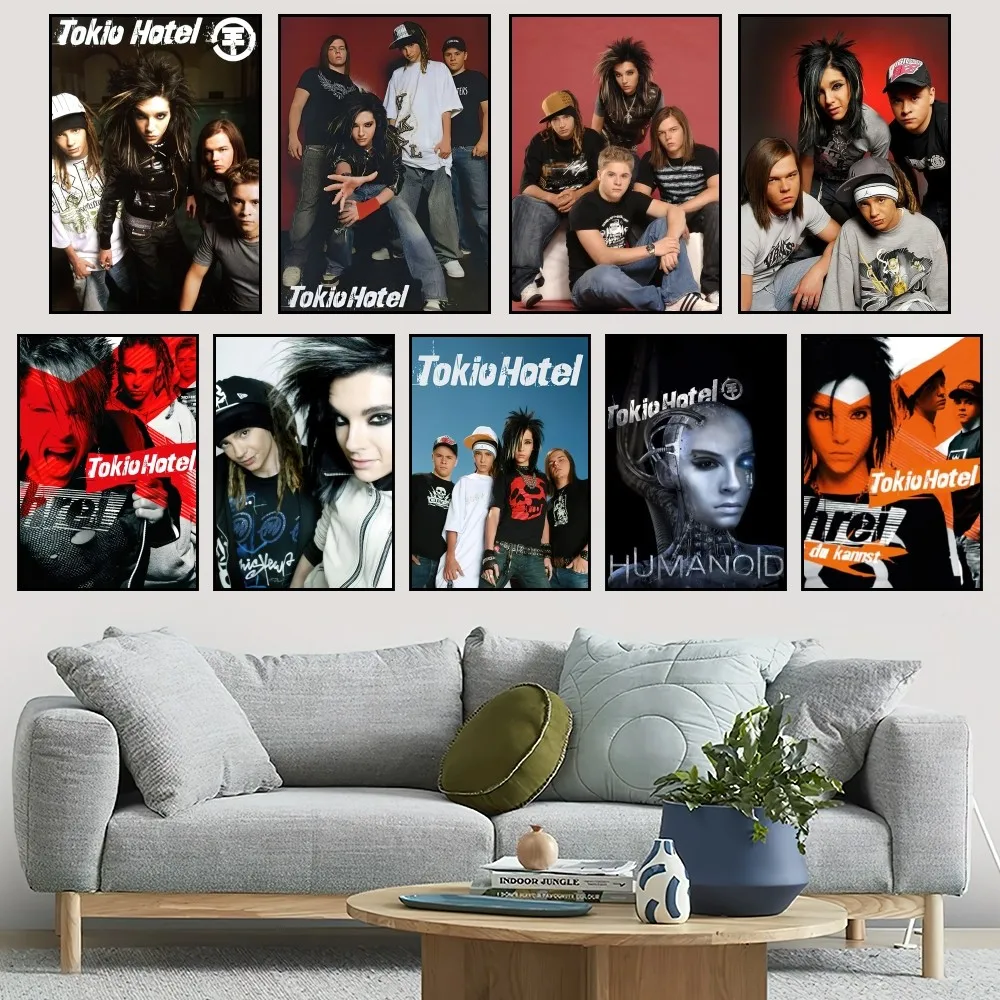 

Band Tokio Hotel Bill Tom Kaulitz Poster Small Bar Coffee House Decor Aesthetic Art Wall Painting Stickers Indoor