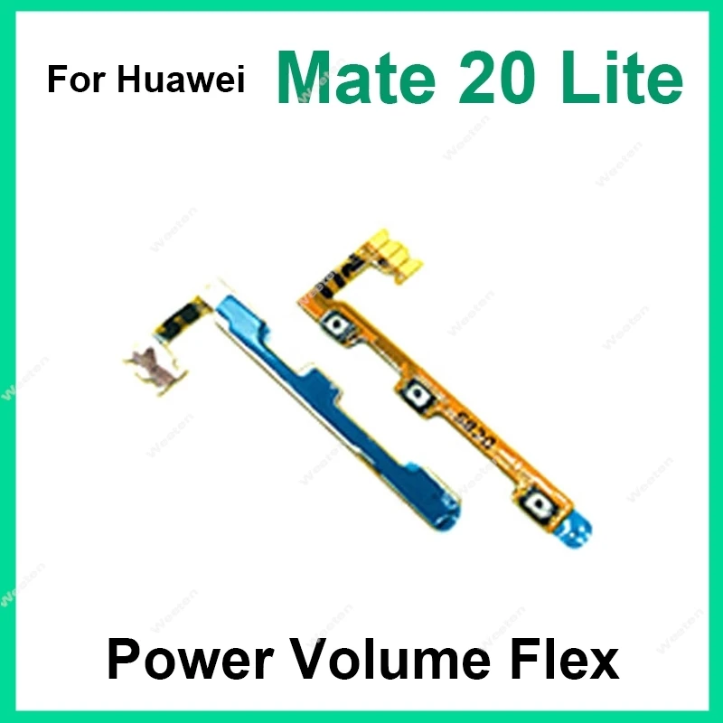 Flex Cable Power Volume For Huawei Mate 20 30 40 Pro 20 30 Lite 20X 20Max 40 Power Volume Switch Keys Flex Ribbon Repair Parts