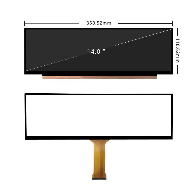 4K TFT Ips screen panel 14 inch widescreen high resolution 3840 * 1100 LCD module