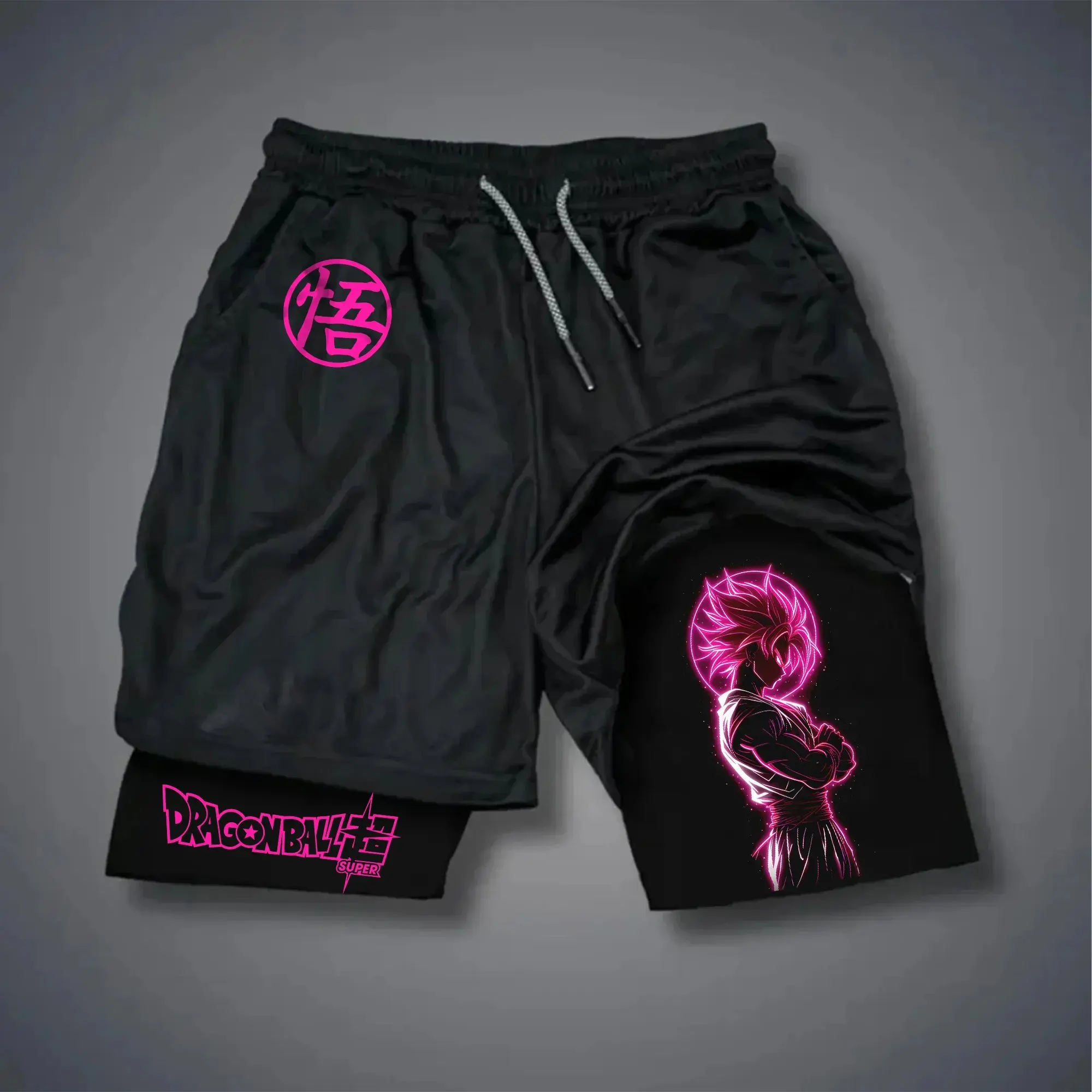 شورت Dragon Ball Super المرخص 2025 - سروال شاطئ ياباني سريع الجفاف يسمح بمرور الهواء، طراز هيب هوب Y2K قديم #4