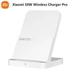 Xiaomi Mi 50W Wireless Charger Pro Vertical Air Cooling Fast Charging For Xiaomi 14/13/12/11/10 Series For iPhone