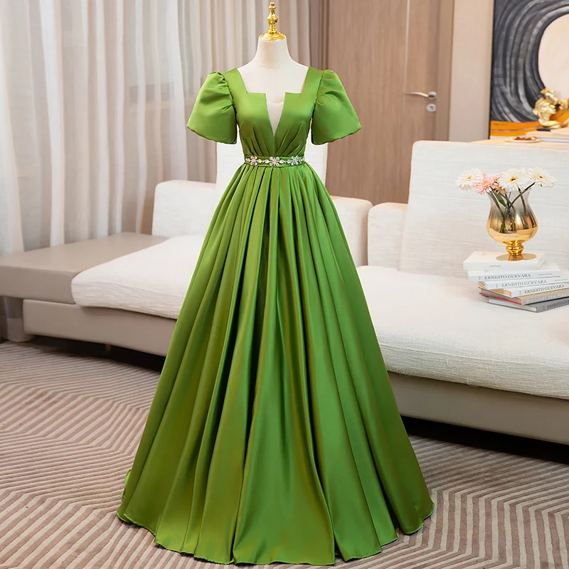 Ashley Gloria Green Party Dress Elegant Quinceanera Dresses Puff Sleeve Ball Gown 15 Year Old Dress 15 Years Princess Dress