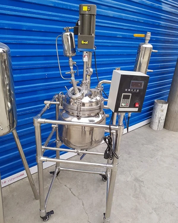 1 2 3 5 10 20 30 50 100 200L Lab Reactor Chemical Stainless Steel Jacket Jacketed Reactor Laboratory Electrical Heating Reactor