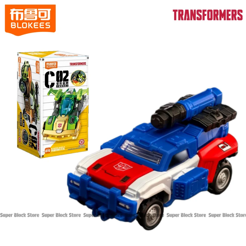 Op voorraad Blokees Transformers Car C02-serie: Roadbuster Pipes Thunder Speed ​​Assembly Model Ornamenten Collectie Cadeau