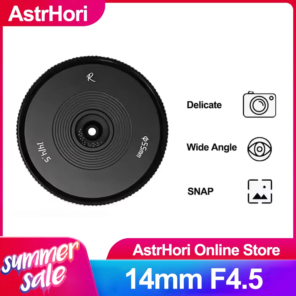 

Astrhori 14mm F4.5 APS-C Manual Focus Wide Angle Delicate Lens for People/Night Scene/Starry Sky/Indoor/Scenery/Still Life